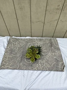 Ethan Allen Queen Duvet Cover 100% Cotton Black Tan Paisley Reversible ITALY NEW - Picture 1 of 8
