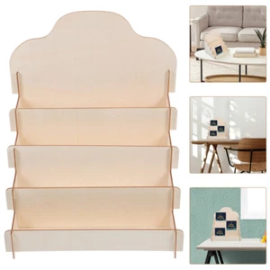 Soporte de exhibición de tarjetas de madera funcional para oficina en casa y espacios comerciales - Imagen 1 de 12