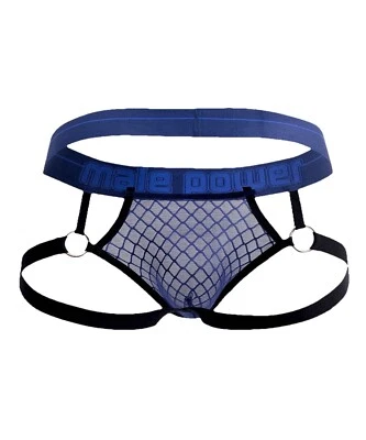 Diamond Mesh Jock Ring Blue L/XL - Image 1 of 3