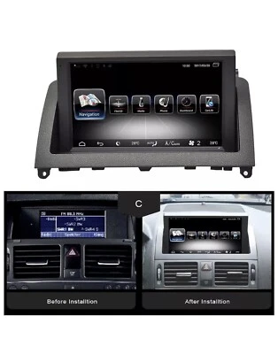 for Benz C-W204 2007-2011 Car Stereo Radio Head Unit GPS Navi 4G BT 64GB - Image 1 of 3