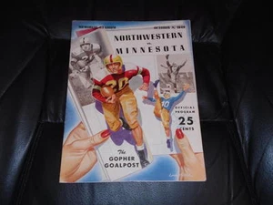 1949 NORTHWESTERN AT MINNESOTA COLLEGE FOOTBALL PROGRAM  - Picture 1 of 1