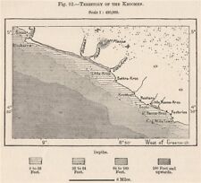 Territory of the Kroomen/Krumen. Liberia 1885 old antique map plan chart