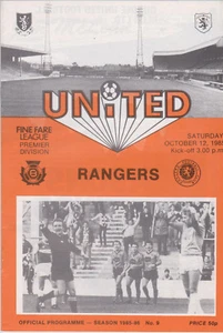 Programme / Programma Dundee United v Glasgow Rangers 12-10-1985 - Imagen 1 de 1