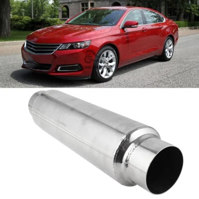 Resonador silenciador de escape de entrada/salida de 2,5" de longitud total de 16" para Chevrolet Impala Foto 1 de 4