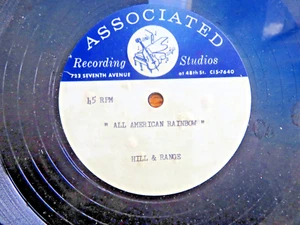 Unknown-All American Rain 10" 45 RPM Acetate Record-Brill Building Hill & Range - Imagen 1 de 3