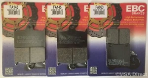 EBC Organic FRONT and REAR Brake Pads Fits SUZUKI GSF1200 Bandit (1996 to 2000) - Picture 1 of 9