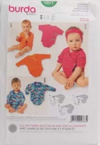 Burda 9383 Baby's One piece wrap pattern, 1 to 18 months, uncut - Picture 1 of 4