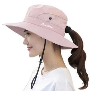 UPF 50+ Wide Brim Sun Hat Waterproof UV Protection Bucket Boonie Hat for Wome... - Picture 1 of 7