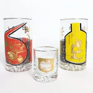 Juego de 3 piezas de gafas y jigger de vidrio de farmacia boticario vintage - Imagen 1 de 5