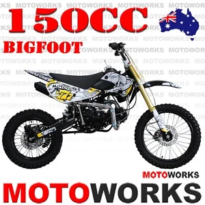 MOTOWORKS 150CC bigfoot OIL COOLED DIRT TRAIL PIT MOTOR 2 WHEELS PRO BIKE YELLOW - Picture 1 of 19