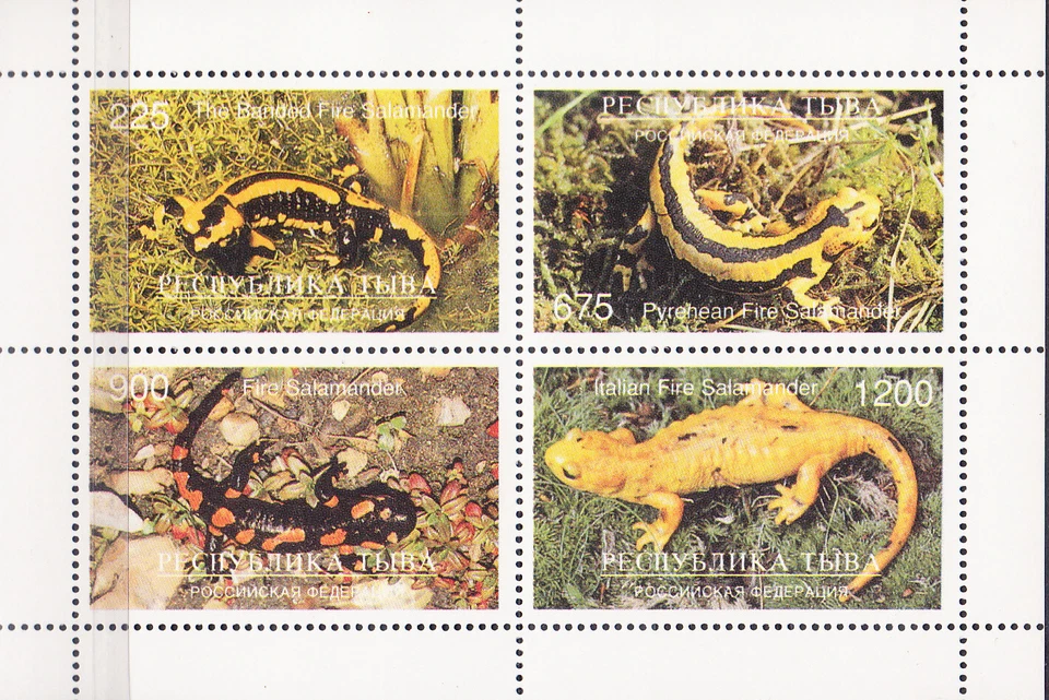 W TUVA ST 11 MS REPTILES MINI SHEET - Image 1 of 1