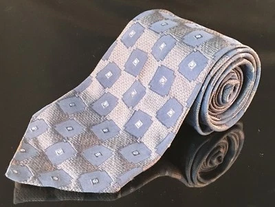 Corbata cuadrada a cuadros CANTINI Firenze oliva y azul hecha a mano en ITALIA 100 % seda Foto 1 de 4