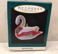 1994 Hallmark Miniature Ornament - Mom, White Swan
