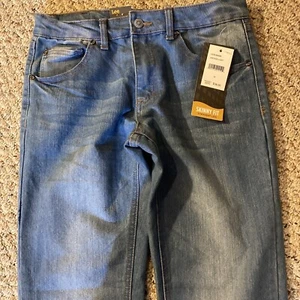 NEW NWT Lee Skinny Fit Blue Denim Jeans Stretch Boys 16 R Straight Leg VTG Light - Picture 1 of 9