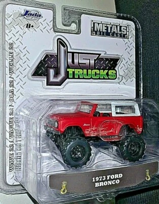 JADA 2020 1/64 JUST TRUCKS PRIMER RED MUDDY 1973 FORD BRONCO WAVE 22 #139 RARE! - Image 1 of 4
