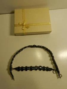 CONJUNTO DE CURACIÓN DE GEMAS CURATIVAS NATURALES OBSIDIANA NEGRA Collar y pulsera NUEVO EN CAJA - Imagen 1 de 9