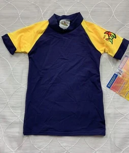 radicool skins kids 100+ SPF swimwear rashguard australian made blue yellow 2T - Picture 1 of 2