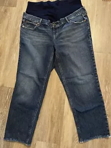 Womens GAP MATERNITY JEANS. 14R/32. Cheeky straight, frayed hem. Never worn. - Picture 1 of 3