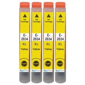 4 Yellow Ink Cartridges for Expression Premium XP-510 XP-610 XP-700 XP-810 - Picture 1 of 5