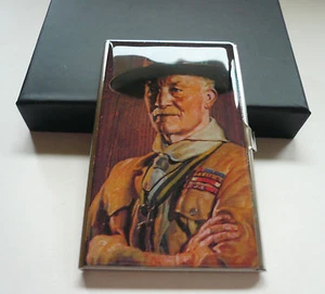FUNDADOR DE WORLD SCOUT - LORD BADEN POWELL (BP) DE GILWELL PORTATARJETAS DE METAL - Imagen 1 de 4