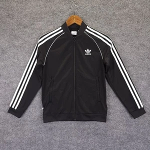 Adidas Jacket Boys Youth Medium (11-12) Black Full Zip Trefoil Soccer Track - Picture 1 of 10