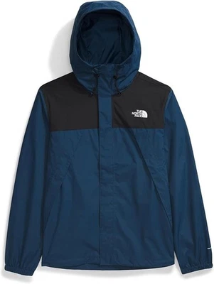 The North Face Mens Jacket Blue Hooded Windbreaker Full Zip With Logo - Size XXL - Image 1 of 4