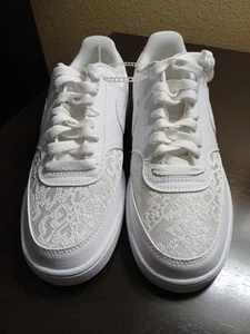 Nike weiße Schnürschuhe Damengröße 10 neu - Bild 1 von 5