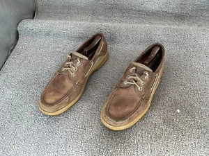Sperry Top-Sider Billfish 3 Eye Boat Shoes Men’s 10 Wide Brown Leather Lace Up - Picture 1 of 7