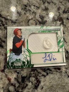 2024 Leaf Trinity Luke Dickerson Patch Auto 15/25 Player Worn Nationals Button - Bild 1 von 2