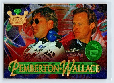 1996 Crown Jewels Elite Emerald #54 Robin Pemberton Rusty Wallace HOF 084/599 - Image 1 of 2