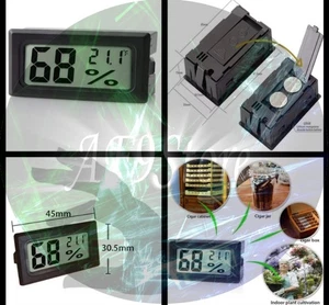 Indoor Mini Thermometer Digital Hygrometer meter Gauge, Portable Temperature - Picture 1 of 8