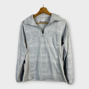 Maglione pile mezza zip Columbia donna taglia media Glacial IV blu geometrico - Foto 1 di 8