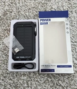 Solar Power Bank Qi Portable Charger External Battery 20,000 MAh - Picture 1 of 4