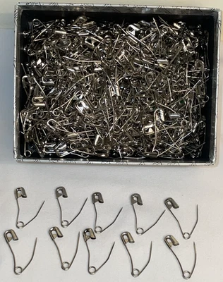 Nueva caja abierta-150 piezas curvas dobladas metal acolchado basting pasadores de seguridad 1" Foto 1 de 4