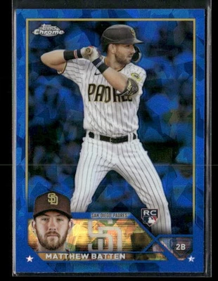 2023 Topps Chrome Update Sapphire Edition #USCS38 Matthew Batten Padres - Image 1 of 2