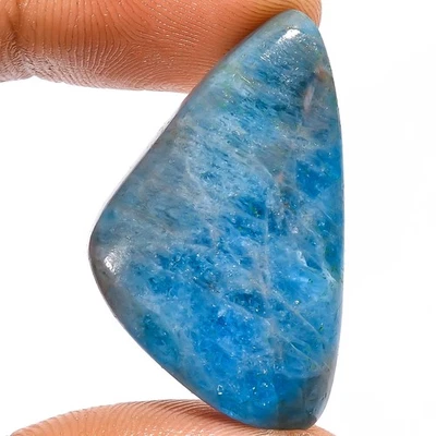 Piedra preciosa cabujón de forma elegante apatita azul neón natural 37,5 quilates 33X20X5 mm X12482 Foto 1 de 2