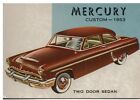 1950S  Car Trade Card 1953 Mercury Custom