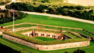 Aerial View of Fort Macon State Park Atlantic Beach North Carolina 5x7 Postcard - Picture 1 of 4