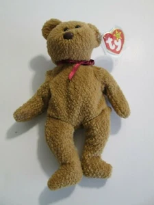 TY BEANIE BABY ULTRA RARO "CURLY THE BEAR" #4052 CON ERRORES DE ETIQUETA 4-12-96      - Imagen 1 de 9