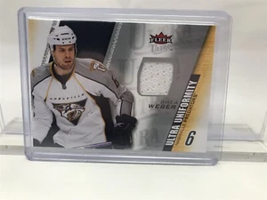 Shea Weber 2009-10 Fleer Ultra Ultra Uniformity Game Worn Jersey Card # UU-SW - Picture 1 of 2