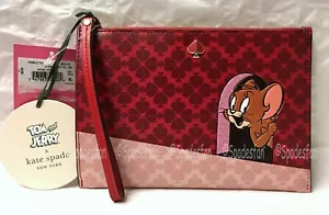 Bolsa de pulsera pequeña Kate Spade New York X Tom & Jerry edición limitada PWRU7741 ROJO NUEVO CON ETIQUETAS - Imagen 1 de 8