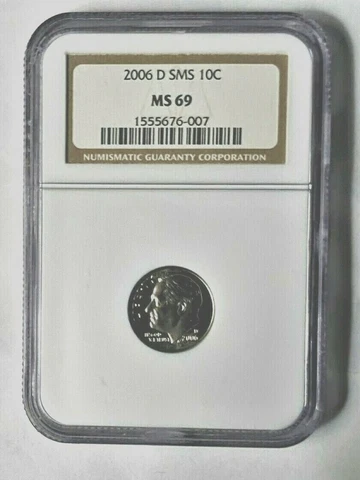 2006-D SMS 10 CENTS GRADED BY NGC MS-69 Cover