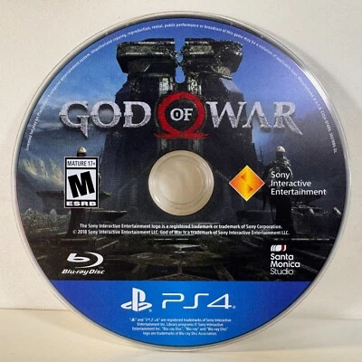 Disco somente God of War (PlayStation 4 PS4, 2018). Testado e funcionando. - Imagem 1 de 2