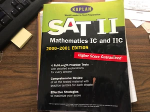 SAT II MATHEMATICS IC IIC 2000-2001 EDITION KAPLAN GOOD CONDITION - Picture 1 of 2