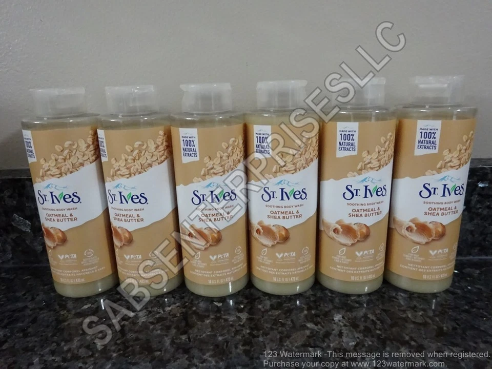2 PK St. Ives Soothing Body Wash Oatmeal & Shea Butter 16 Oz