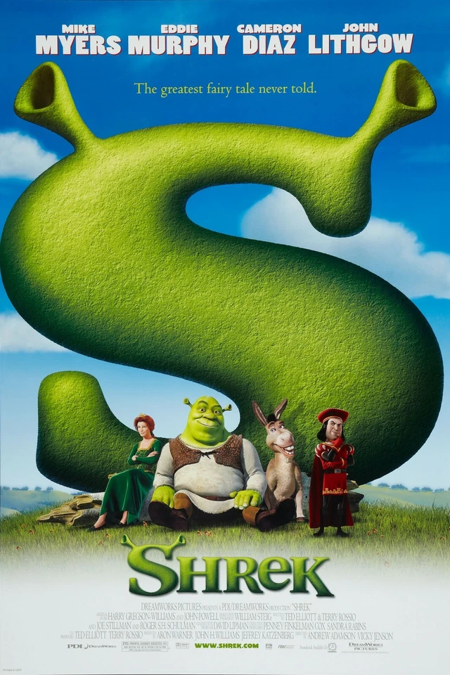 Shrek movie poster (a) - Mike Myers, Cameron Diaz - 11 x 17 inches