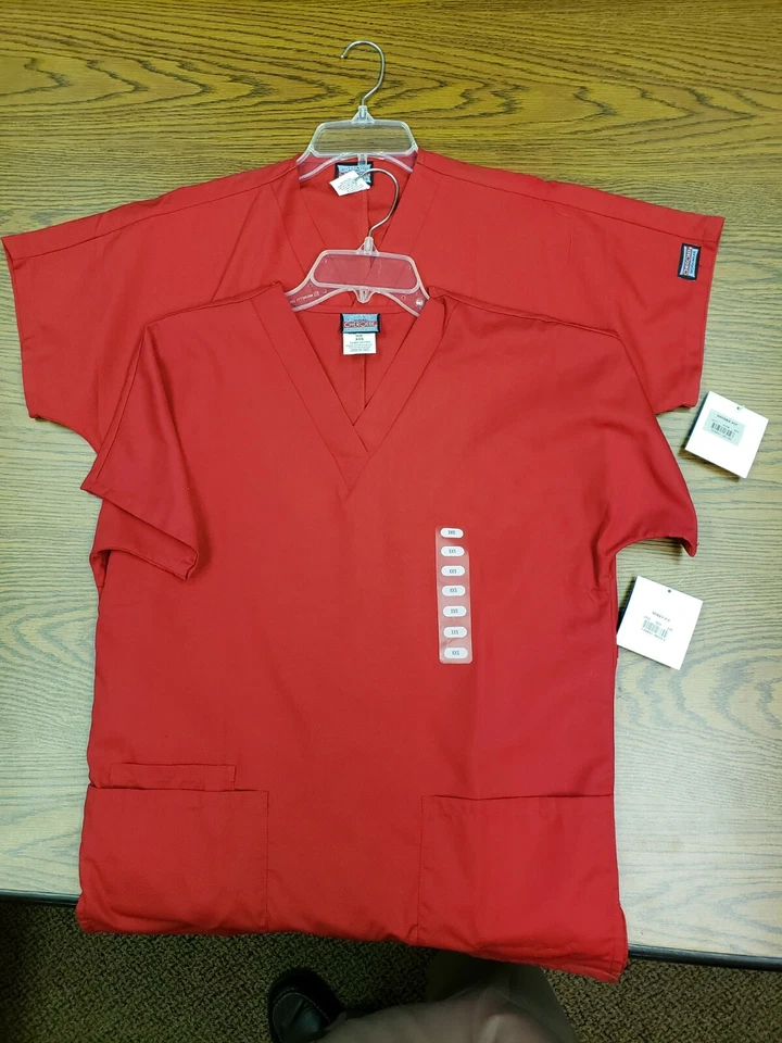 4700 (Loc 6) Cherokee Work Wear Red Scrubs Size XXS, LOT OF 2 - Image 1 of 1