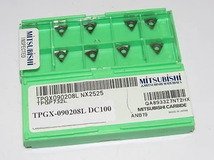 10 pcs MITSUBISHI TPGX 090208L  / TPGP 732L Grade NX2525 Carbide Inserts - Picture 1 of 1