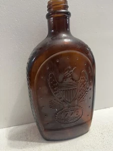 - Vintage Brown Collectible Bottle Bald Eagle Themed - Picture 1 of 4