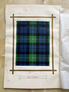Highland Tartan Argyle Campbell antique engraving 1875 - Picture 1 of 5